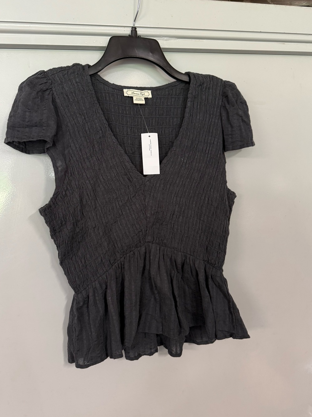 NWT American Eagle Grey Blouse Top - M